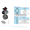 Q671F-16P/R thin type Pneumatic ball valve